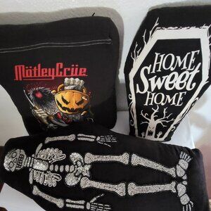 Motley Crue ,Coffin, Skeleton Pillows